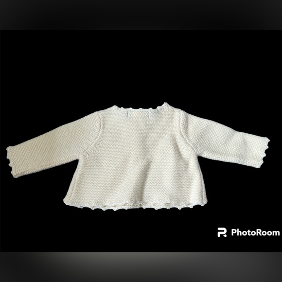BURBERRY***100% wool Ivory Knit Cardigan***1 Mo. $389 - Picture 3 of 4